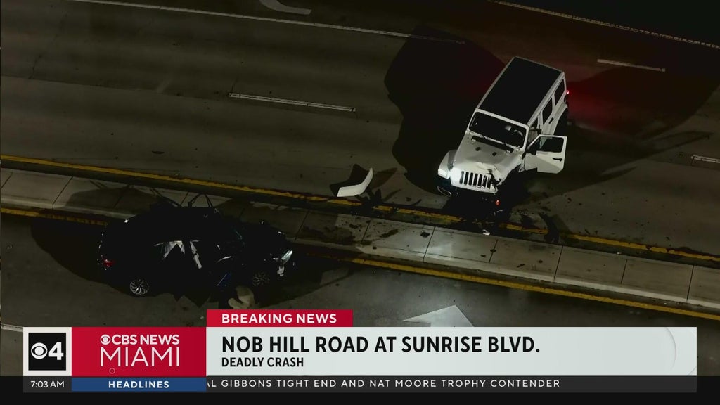 Driver killed in early morning crash in Sunrise, road closures reported — CBS Miami, Venice Schools news