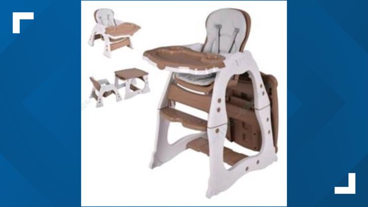 Convertible high chairs recalled over risk of fall, entrapment — WTSP Business Tampa Bay, Venice Business news