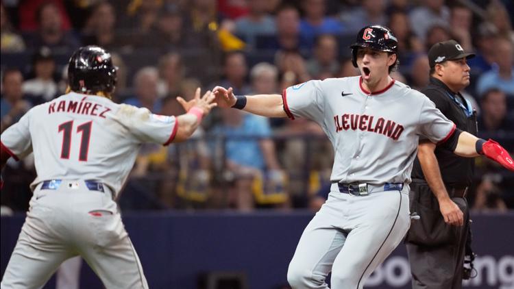 Chase DeLauter and José Ramírez lead the Guardians to a 7-3 win over the Rays in Game 1 of the ALCS — WTSP Sports Tampa Bay, Venice Sports news