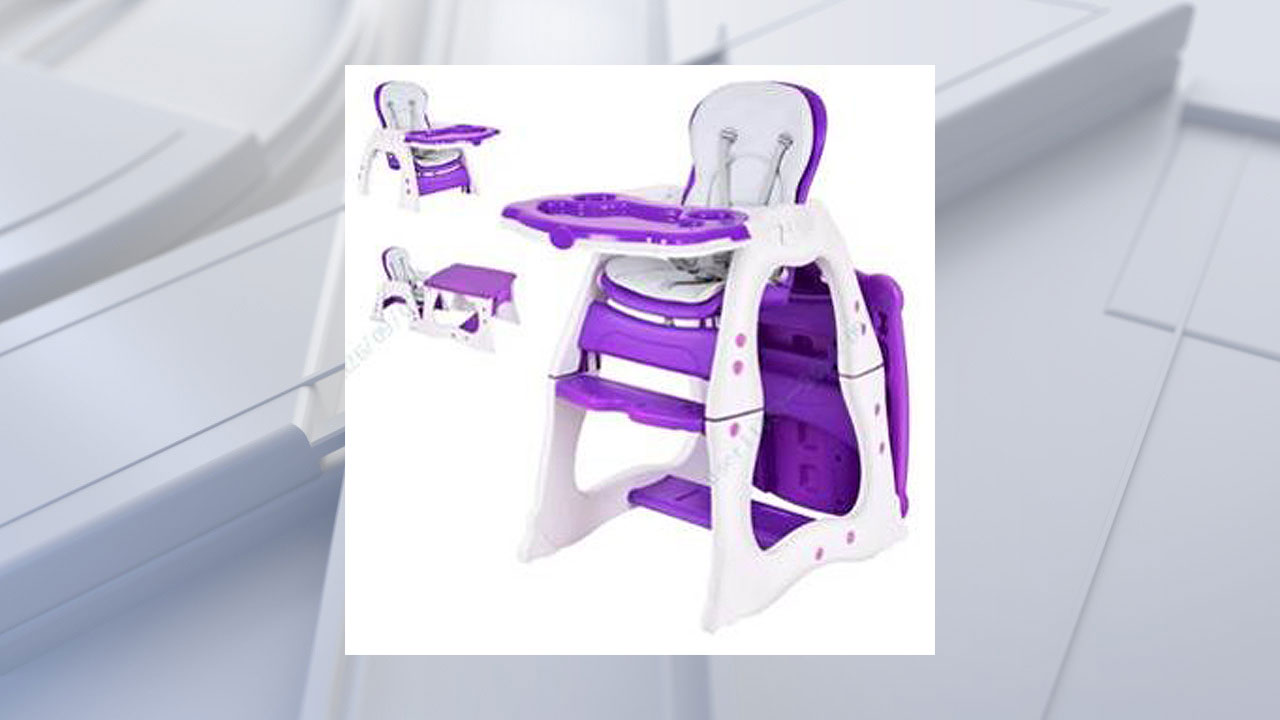 Convertible high chairs sold nationwide recalled for entrapment, fall risk — FOX 13 Tampa Bay News