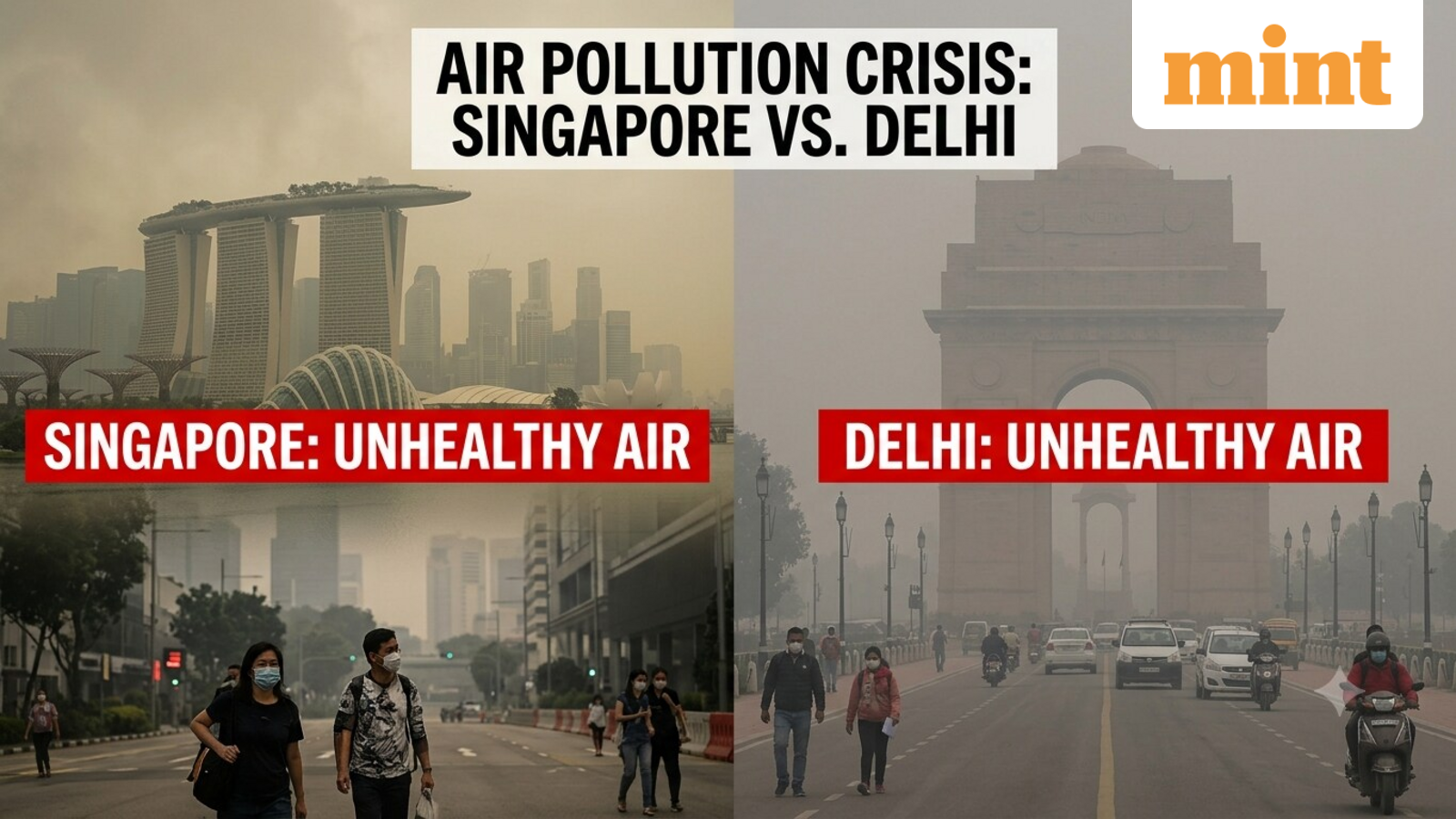 Delhi braces for GRAP curbs as AQI soars; Singapore battles wildfire haze. How do the two compare? — Mint India, Venice Technology news
